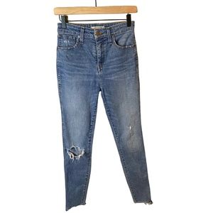 Madewell Curvy High Raise Skinny Tall Distressed